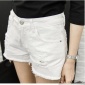 2017春夏韩版 牛仔短裤女夏季学生白色破洞毛边韩版宽松超短裤