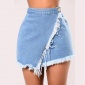 牛仔短裤个性 外贸欧美风女式流苏牛仔裤女时尚女式高腰短裤批发
